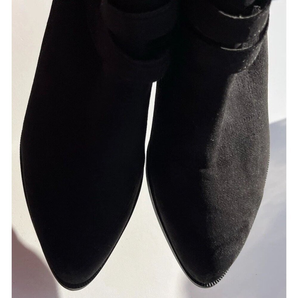 Italian Shoemakers Women’s Sz 7.5 LILAH Ankle Booties Black Strap Belt Western - Picture 9 of 15